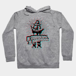 Retro 3D Glasses Style - Robby the Robot Hoodie